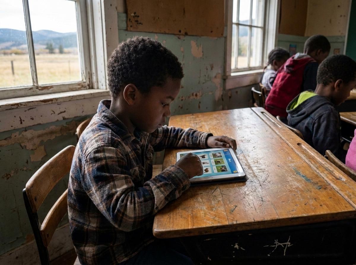 Student using ImfundoHub educational tool